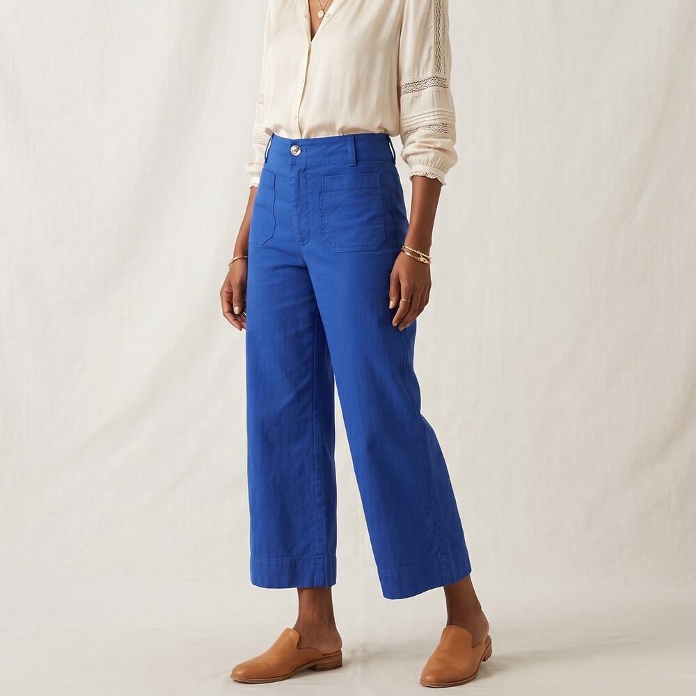 Maeve Anthropologie The Colette Magic Fabric crop wide-leg pant sz 28